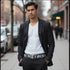 HEED NYC Classic Black & White Genuine Leather "HD" Embossed Belt